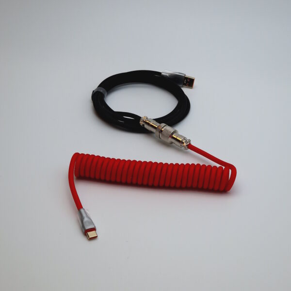 Black-Red Coiled Cable