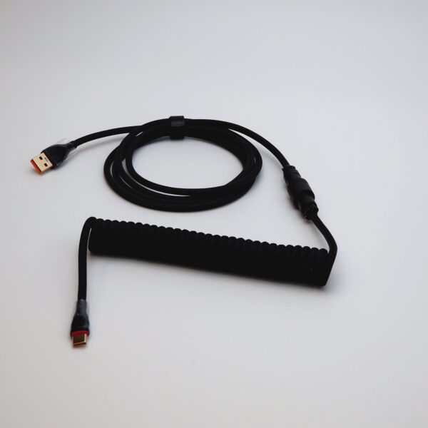 Black Coiled Cable